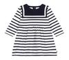 Платье A0CNY 12 месяцев 74см [Petit Bateau] Молочно-белый/Темно-синий