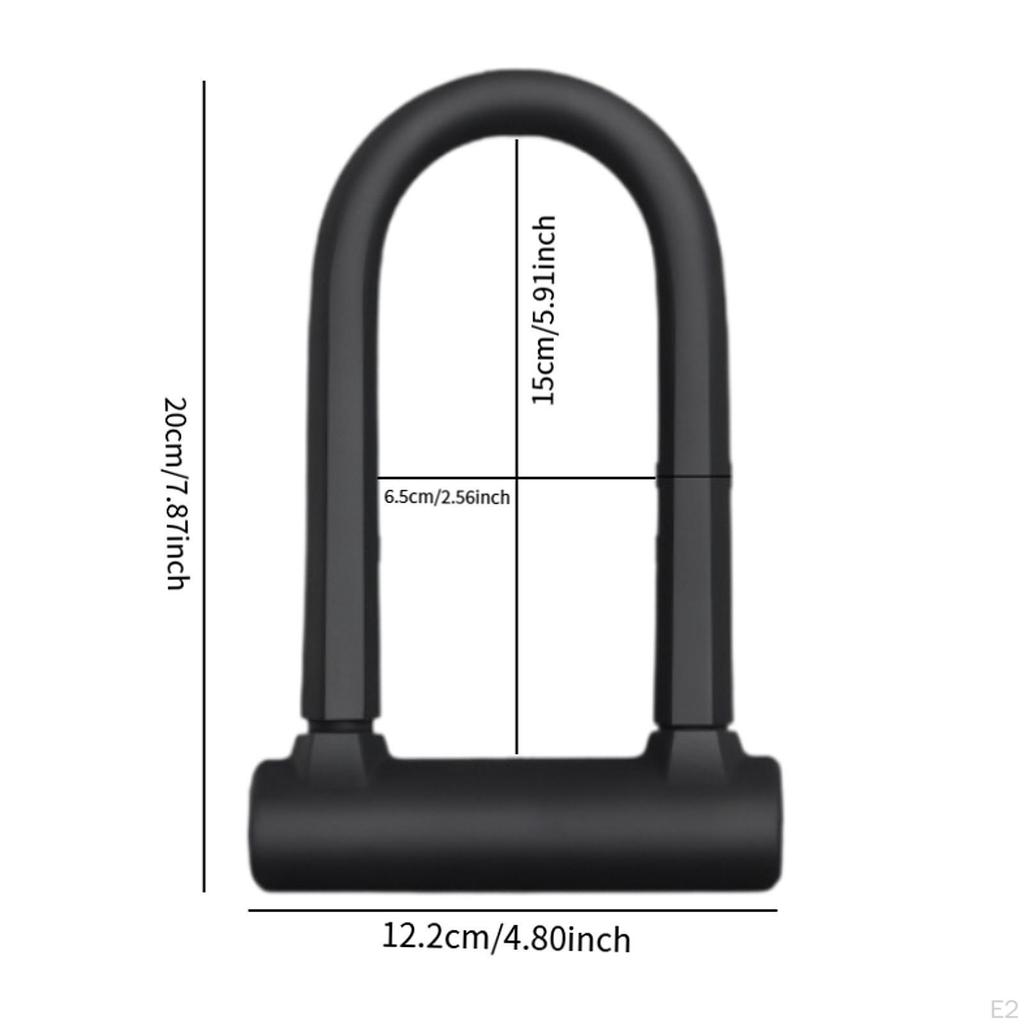 Bike U Lock Heavy Duty for Road Bikes Mountain Folding Small 20cmx12.2cm