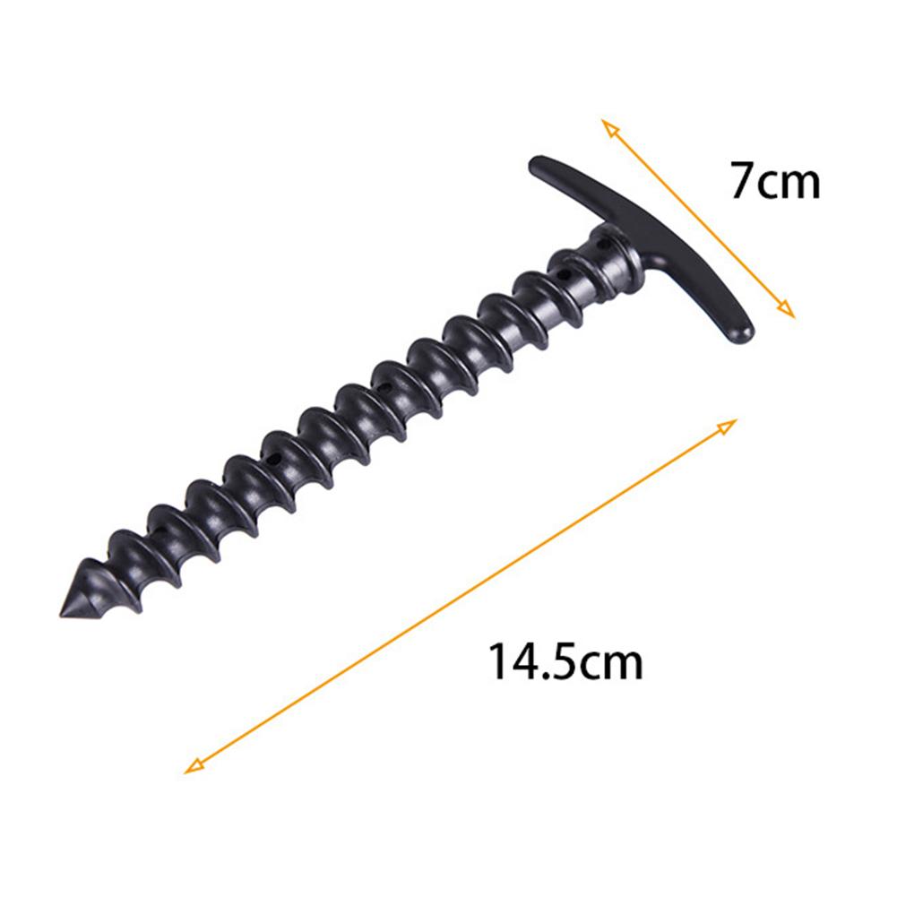 10pcs Screw Anchor Stakes Hiking Tent Stakes Pins Outdoor Camping Peg Ground Nails Spiral Plastic Fixing Supplies