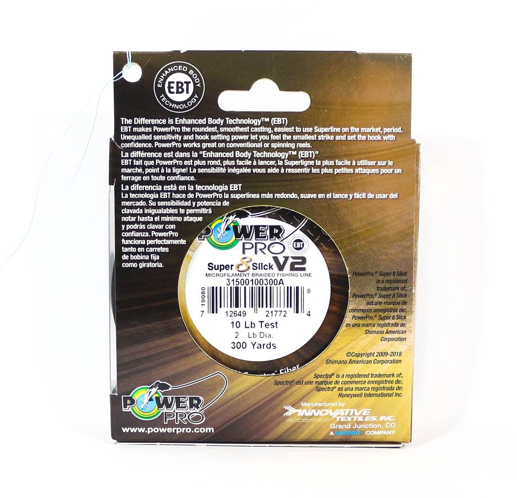 POWER PRO Super 8 Slick Version 2 Spectra Line 10lb by 300yds Aqua (7731)
