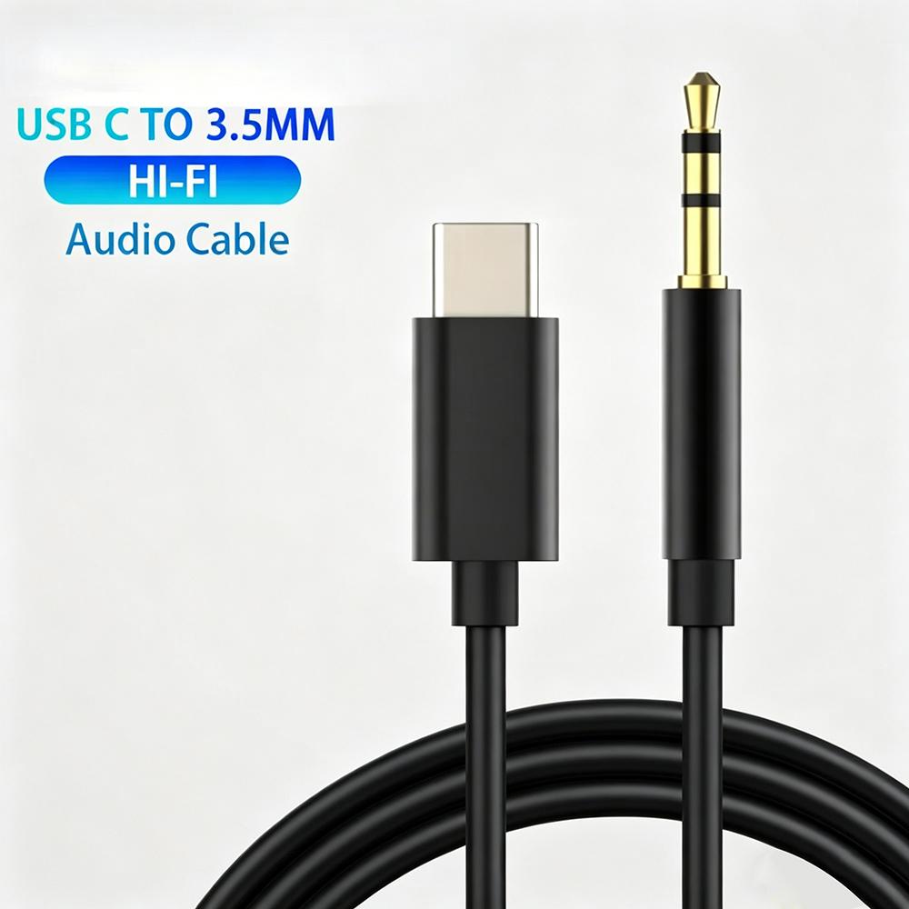 USB-C to 3.5mm AUX Audio Cable Type-C Aux Adapter Converter for Car Headphones Speakers 6