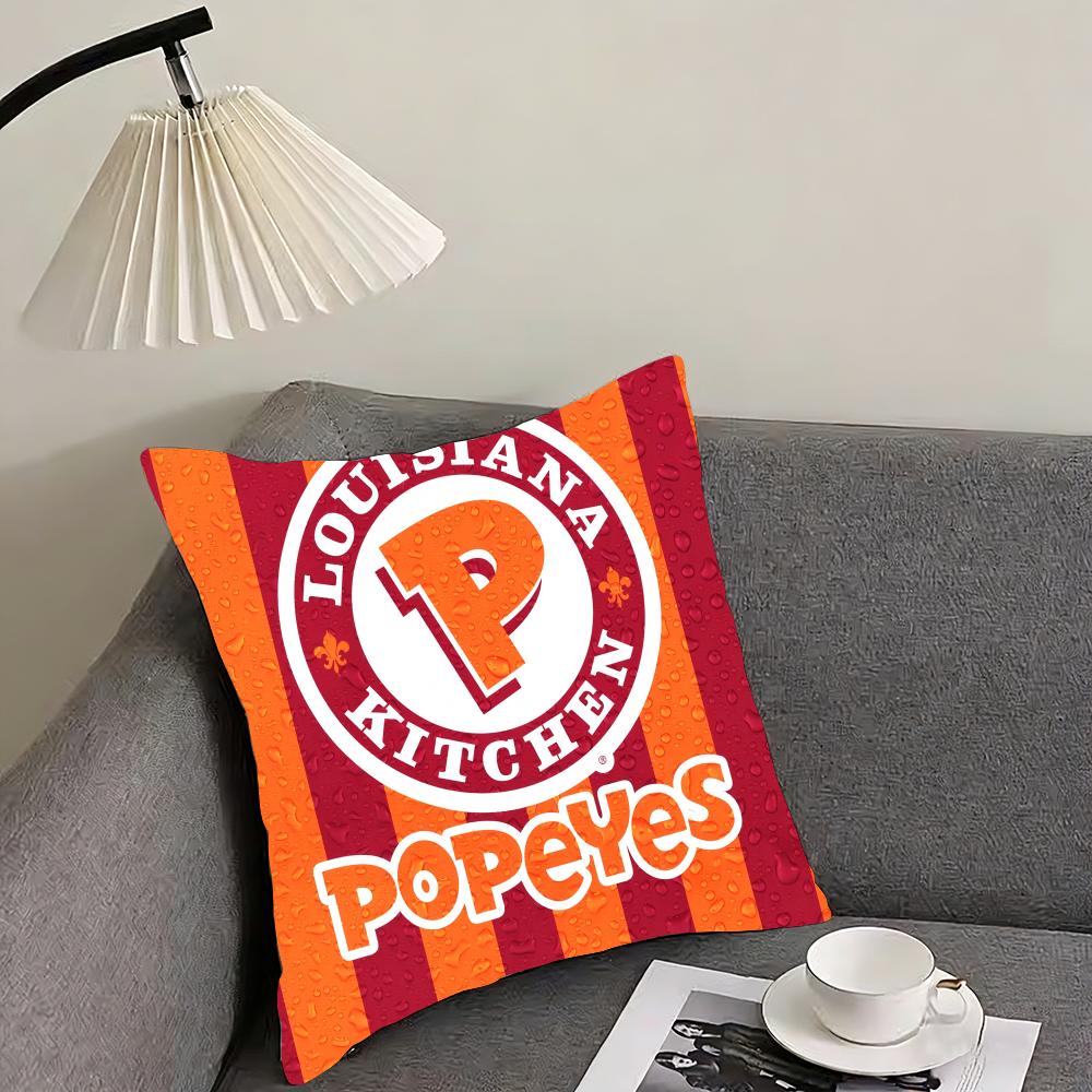 Fried Chicken PPopeyeS Cushion Cover Elegant Comfort Pillowcase Sofa Bed Doublesided Printed Invisible Zipper Home Decor