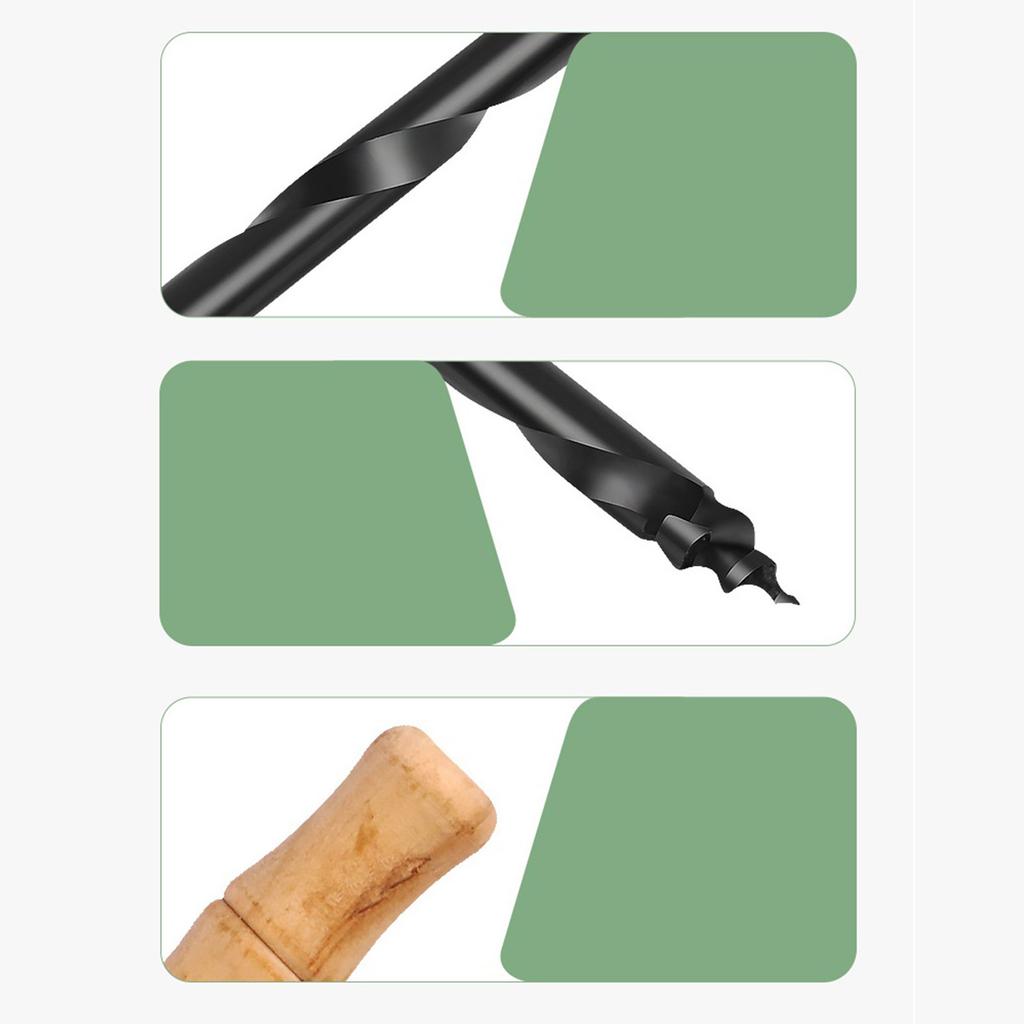 Инструмент для проделывания Т-образных отверстий, спиральная деревянная ручка, сверло для сверления отверстий, ручной дырокол для деревообработки