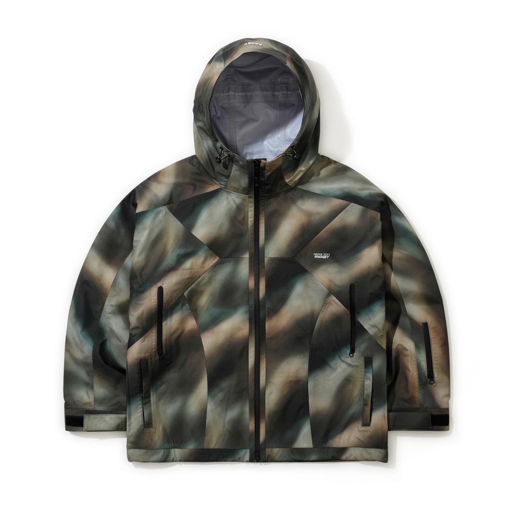 Bsrabbit Drink Sexy 3-Layer Seam-Sealed Hooded Shell Jacket Olive Smoke