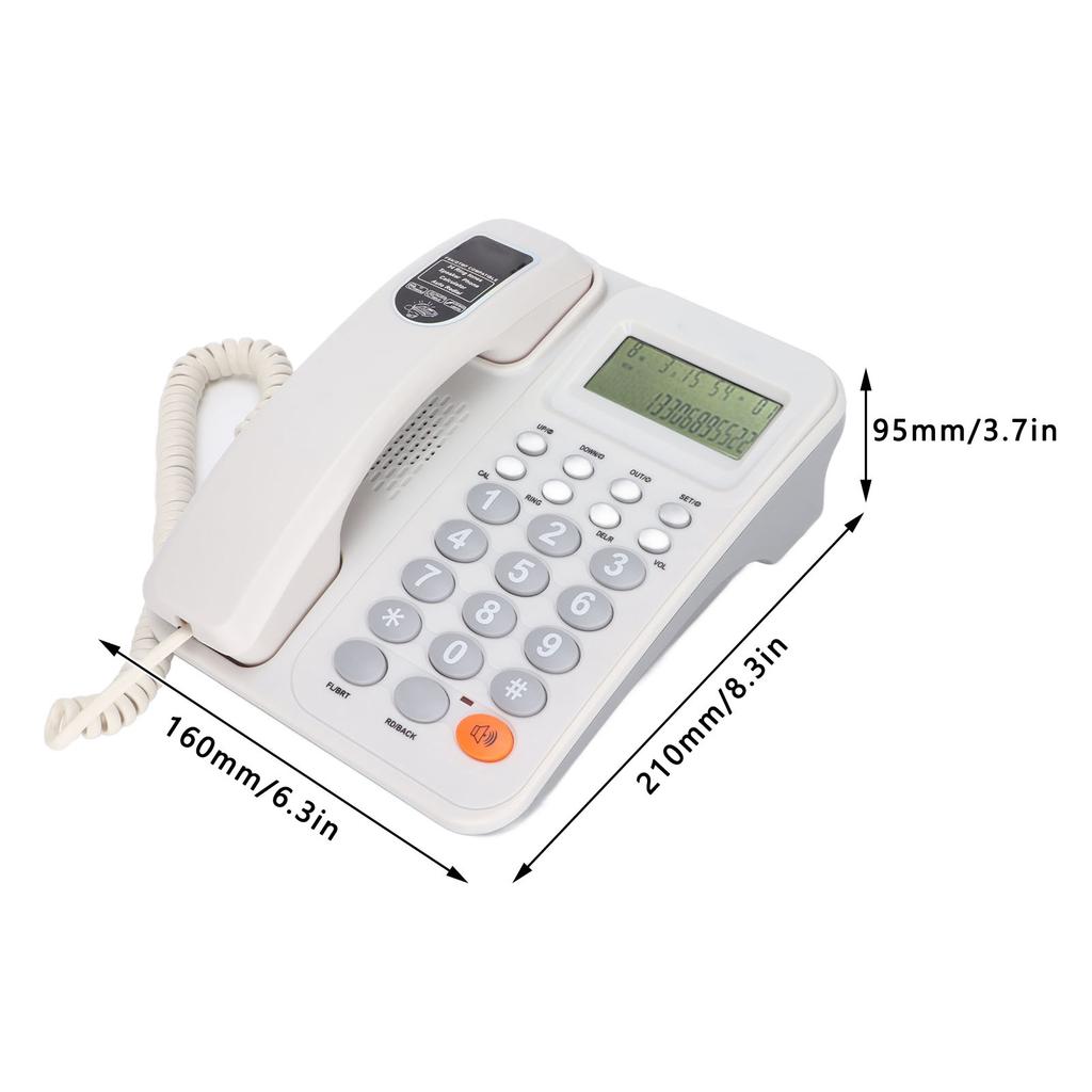 KXT2027CID Проводной Телефон Caller ID Полу-громкая связь 24 Мелодии Стационарный Телефон с Дисплеем для Отеля(черный )