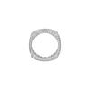 APM Monaco Pave design, synthetic cubic zirconia alloy ring, same style for men and women, couple model, silver white W22334OX