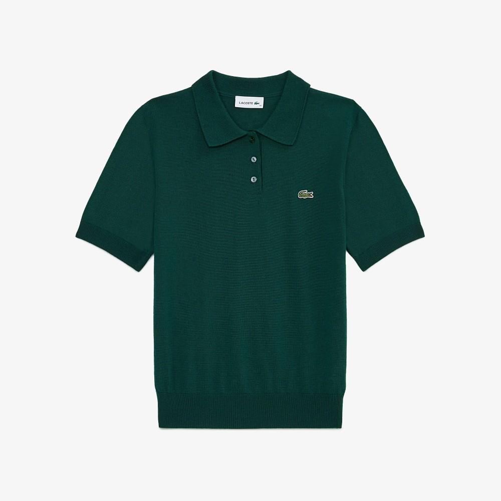 Lacoste Женский мягкий шерстяной короткий свитер-поло PF525E-55N132