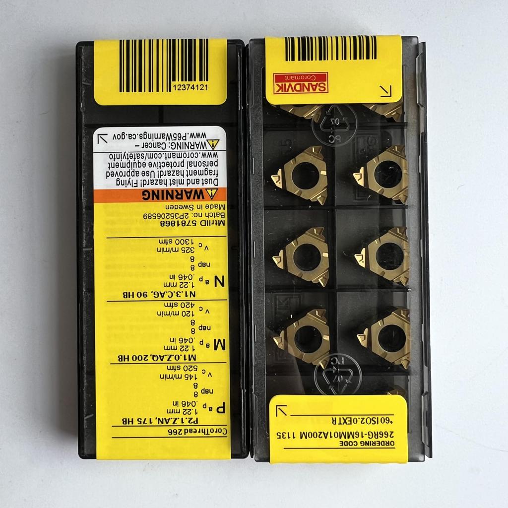 Оригинал Sandvik / 266RG-16MM01A200M 1135 / Твердосплавная пластина для токарного станка с ЧПУ 10 шт.