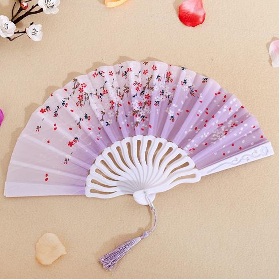 Складной вентилятор с глянцевой текстурой. Красивые различные стили. Гладкая поверхность. Тонкая работа. Украшение. Ткань Оксфорд. Ручной вентилятор в китайском стиле. Товары для дома.