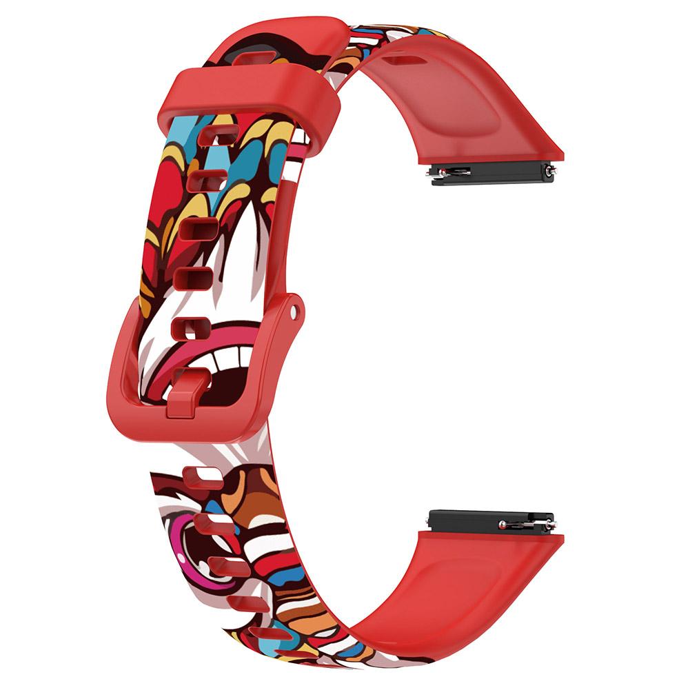 Colorful Printing Watch Strap Soft Replacement Wristband Adjustable Watchband Compatible For Huawei Band 7