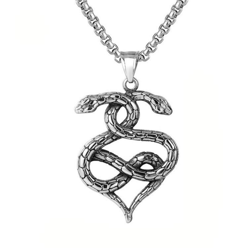 Украшения из титановой стали Великий Демонический Домен Подвеска Двойная Змея Переплетение Двойная Змея Подвеска из титановой стали