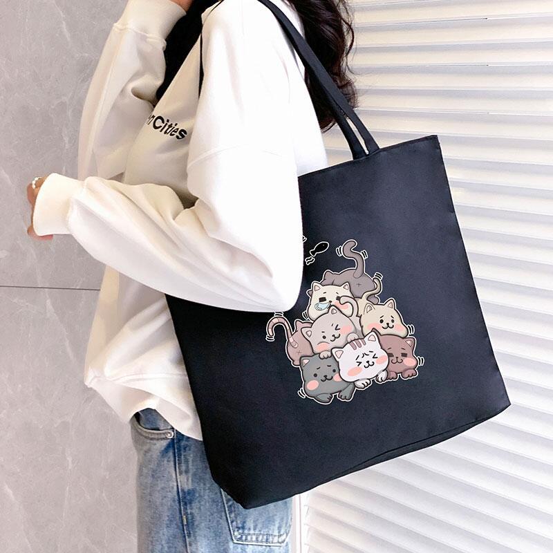 Oxford Handbag Student Shoulder Bags for Women Shopper Tote Bag Cartoon Large Capacity Luxury Ladies Handbags Portable Shopping Bag