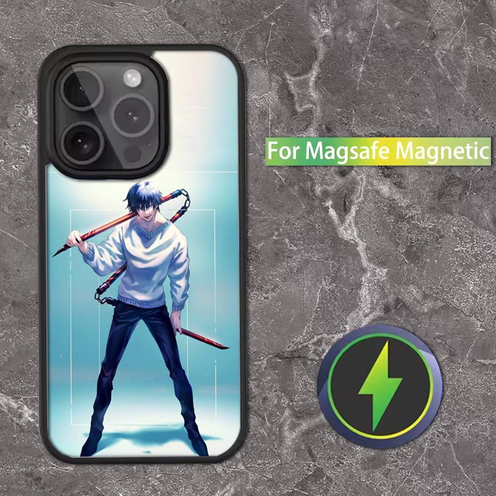 Чехол для телефона Toji Fushiguro J-jujutsu для iPhone 16,15,14,13,12,11,Pro,Max,Plus,Mini,SE Магнитная беспроводная зарядка Magsafe