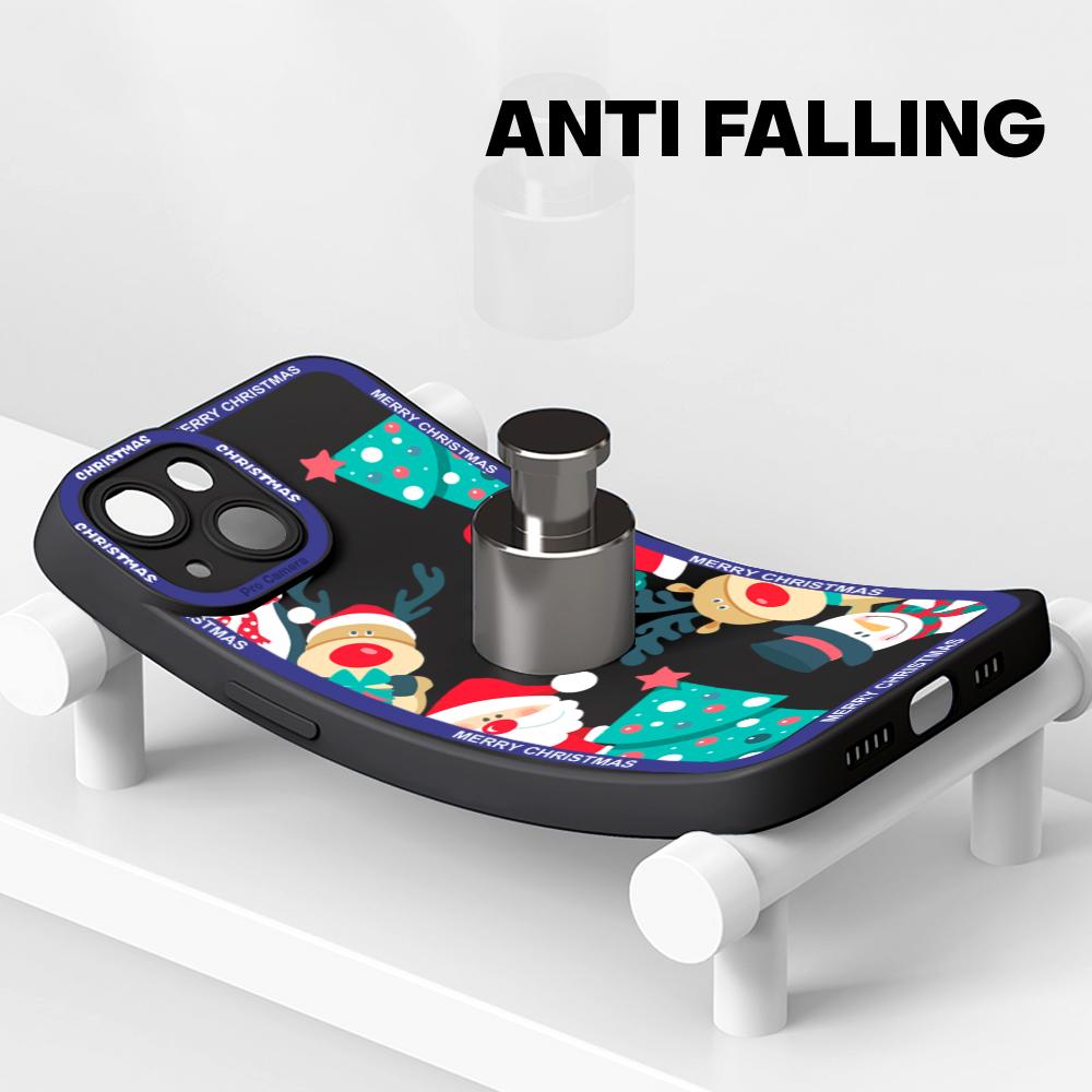 For iPhone 16 15 14 Pro Max Redmi Note 13 12 Pro Samsung S25 S24 Ultra A13 A14 A15 A16 Deer Snowman Design Soft Silicone Shockproof Case