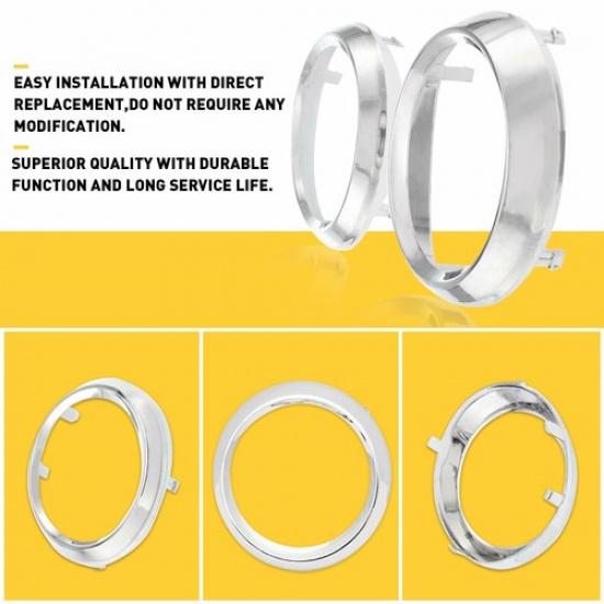 Pair Fog Light Lamp Bezel For Cover 2011-2017 Toyota Sienna SE Chrome Trim Rings