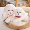 Cute Bichon Pupil Doll Simulation Dog Plush Toy Pillow for Girls and Children's Birthday Gifts