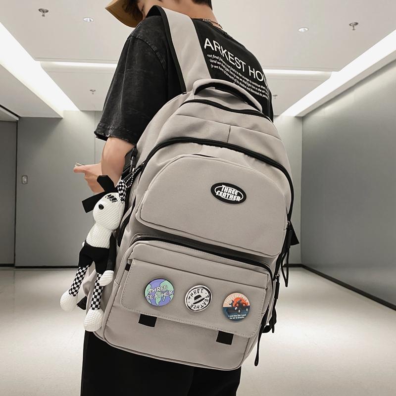 Men's Backpack Student's Lightweight Schoolbag Women's Large Capacity Backpack