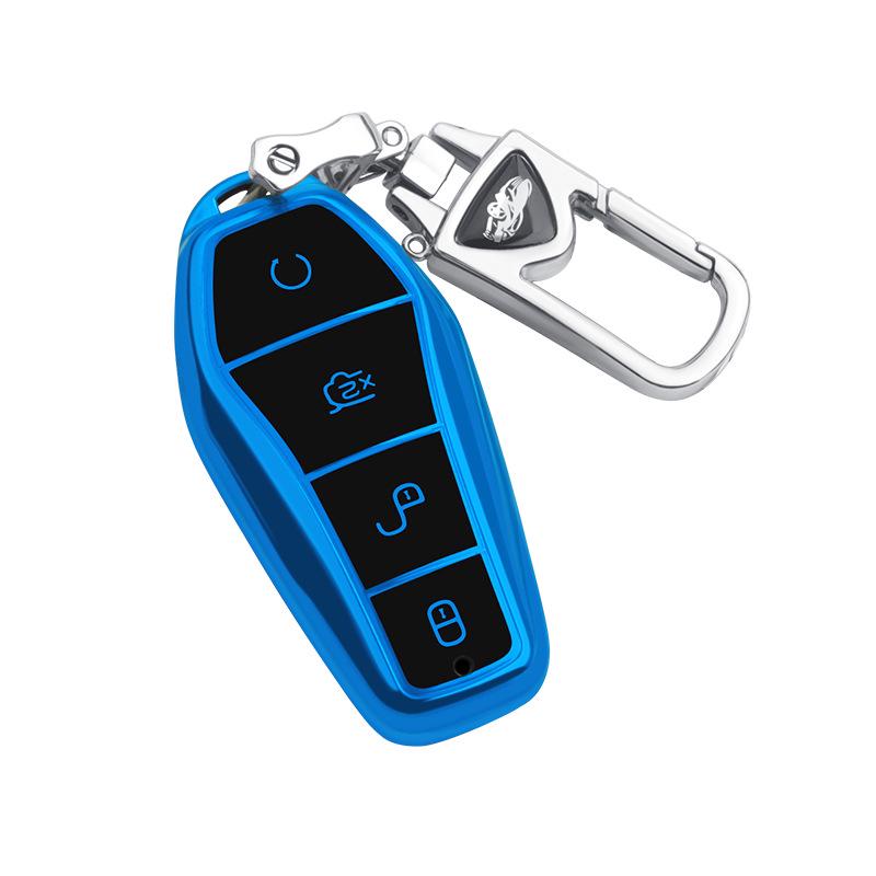 BYD Key Case for 21 Qin Plus DMI, D1, E2, E3, Yuan Pro EV - Unisex Car Bag Buckle Shell.