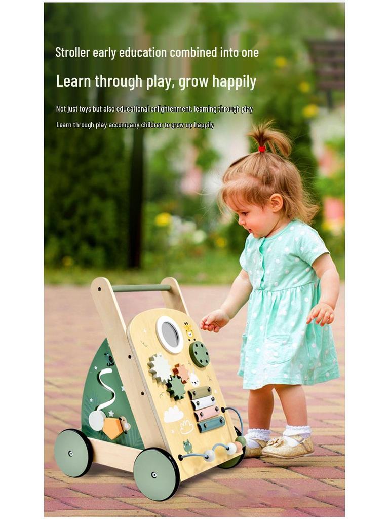 Деревянные развивающие ходунки для 3-летних: Улучшает координацию рук и глаз и развивает зрительно-слуховые навыки