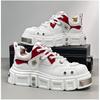 Mens Punk Rivet Thick Sole Hidden Height Increasing Casual Chunky Sports Sneakers