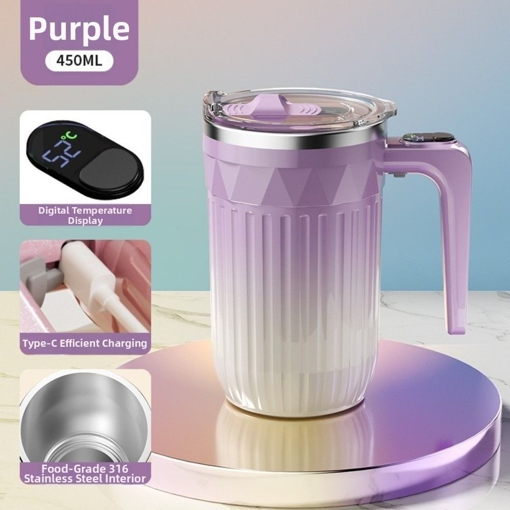 450ml Automatic Self Stirring Coffee Mug Rechargeable Espresso Cup Heating Mixer Cup Tea Drinking