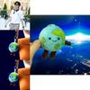 Cartoon Soft Earth Plush Pendant Keyring With Short Plush Material For Daily Use