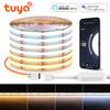 Tuya Smart WiFi COB CCT LED Strip Light DC24V 3M 5M 2700K-6500K Changeable Lamp Tape Dimmable Ribbon Work With Alexa Google Home