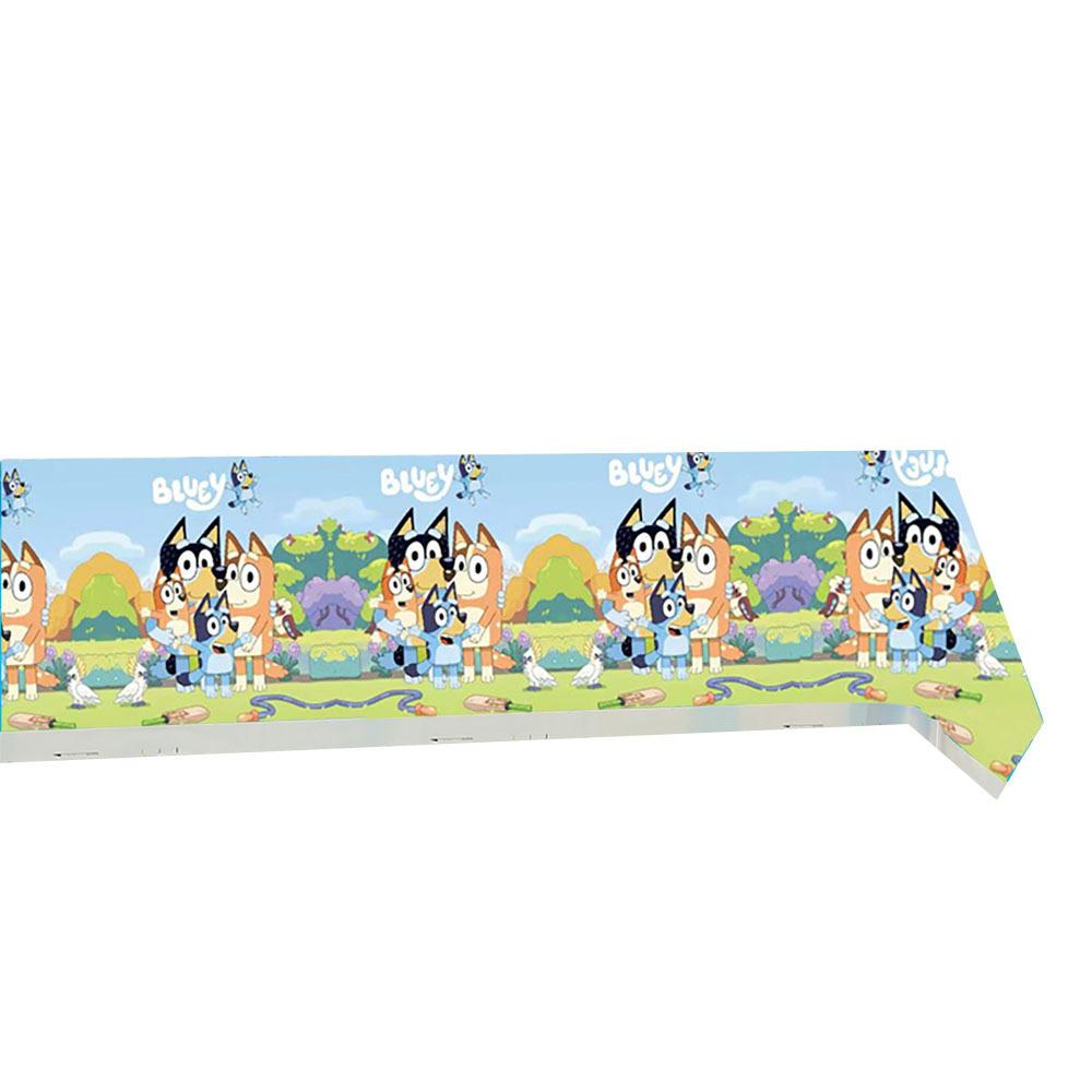 Bluey Birthday Party Supplies Disposable Tableware Set Cups Napkins Plates Hanging Swirls Banner For Boys Kids Party Decoration