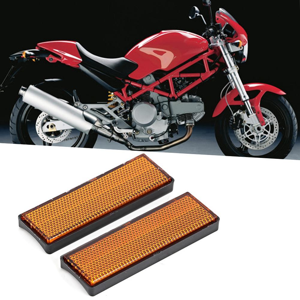 2 шт. Пластиковые мотоциклетные отражатели Задний стоп-сигнал Габаритный фонарь Деталь Подходит для Ducati Monster