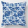 Декор для дома Синий Геометрический и Лиственный узор Наволочки для декоративных подушек с узором Чехол для подушки Подходит для дивана Спальни Автомобиля Наволочка