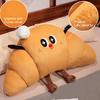 Yousheng Croissant Shaped Stuffed Pillow Cute Plush Croissant Pillow with Legs Back Cushion Lumbar Support Pillow for Sofa Bed Couch
