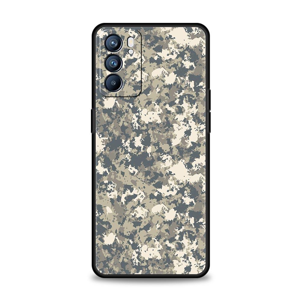 Чехол для Oppo Reno13 Reno12 Reno11 F Reno10 Pro A54 A53 A95 A76 A57 A98 A80 A79 5G A78 4G Крышка Камуфляж Камо Военный Армейский