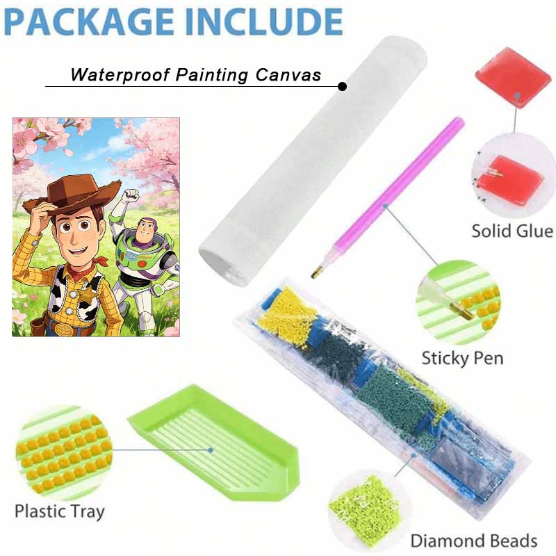 Disney Toy Story Woody Buzz Diamond Painting Art Kit Handmade DIY 5D Home Decor Gift