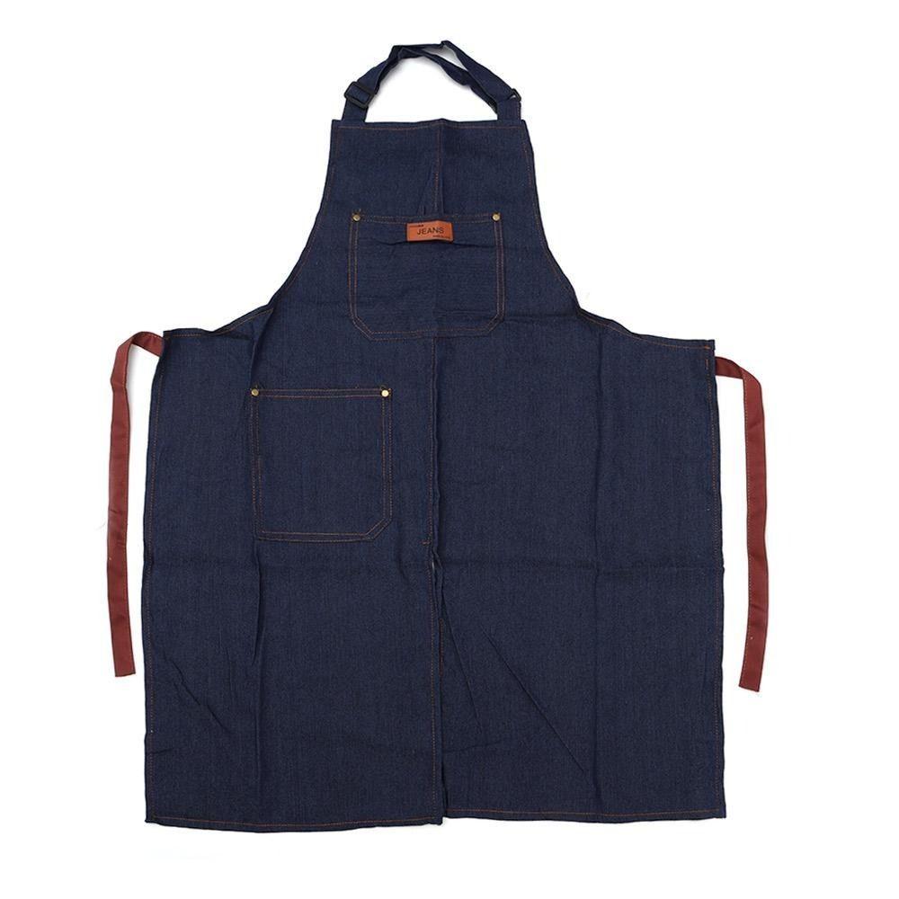 Регулируемый комбинезон с керамической скульптурой. Джинсовый фартук для гончаров. Работа гончаров.