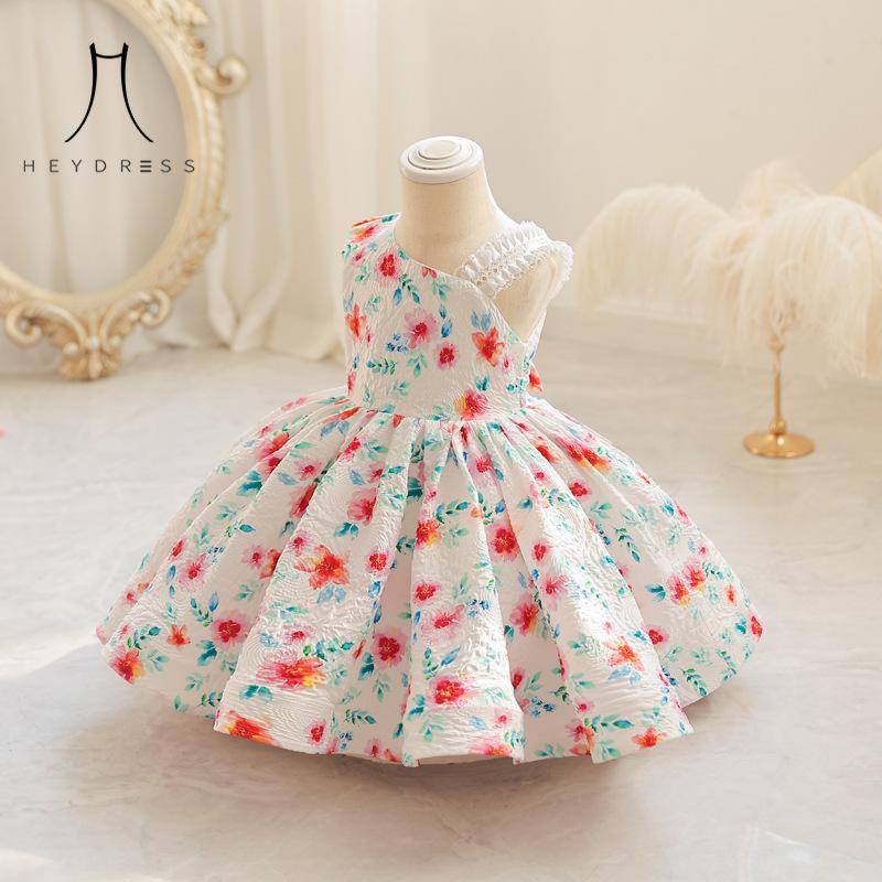 Платье принцессы для девочек, детское платье для девочек в тон, высококачественное детское платье для годовалого возраста, свадебное платье, модное повседневное праздничное платье