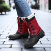 Fashion Winter Women's Snow Boots Non-slip Outdoor Waterproof Women's Warm Lace-up Mid-calf Fashion Casual Women's Boots 42