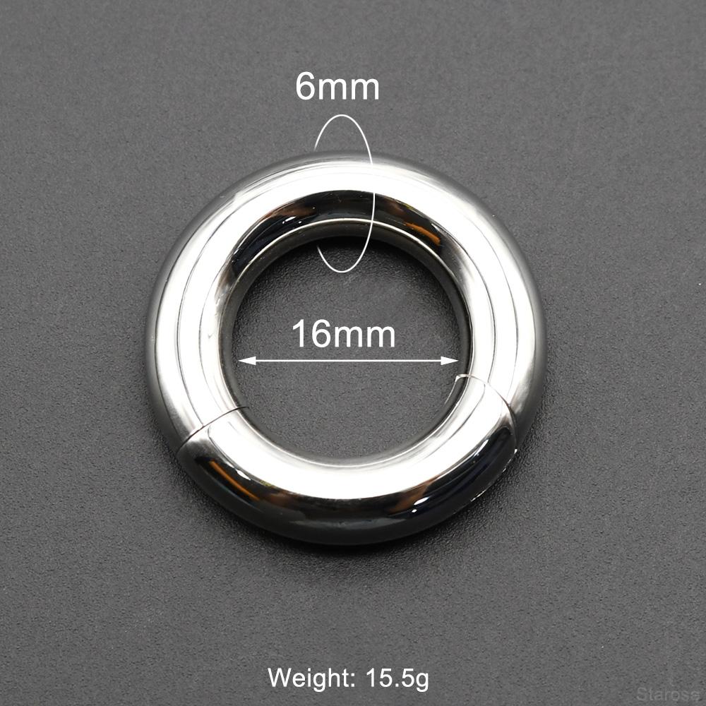 Smooth Hinged Stainless Steel Segment Hoop Ring 00G Large Size Septum Clicker BCR PA Piercing Nose Ring Ear Stretcher Weights
