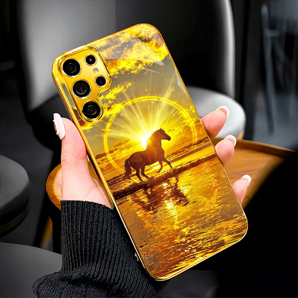 Защитная крышка Atmosphere High-end Электролитическое Стекло Чехол для Телефона для Samsung Galaxy S26 S25 S24 S23 S22 S21 FE,Ultra,Plus