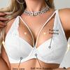 Сексуальный кружевной бюстгальтер с перекрещенными бретелями, горячо продаваемый, на косточках, европейский и американский пуш-ап