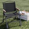 Folding Camp Chair 900D Oxford Material Portable Camping Wooden Armrests