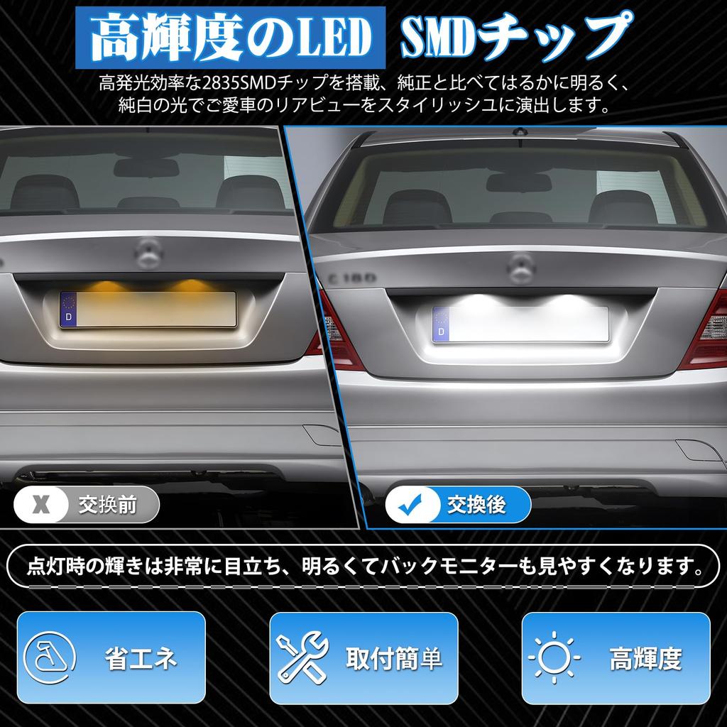 Светодиодная лампа номерного знака GemPro для Mercedes Benz C-Class W204 E-Class W212 W207 S-Class W221 CL Class W216