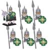 MOC Medieval Military Building Blocks Elven Warrior Orc Rohan Gondor Knight Character Set Animal Army Weapon Bow Crossbow Toy
