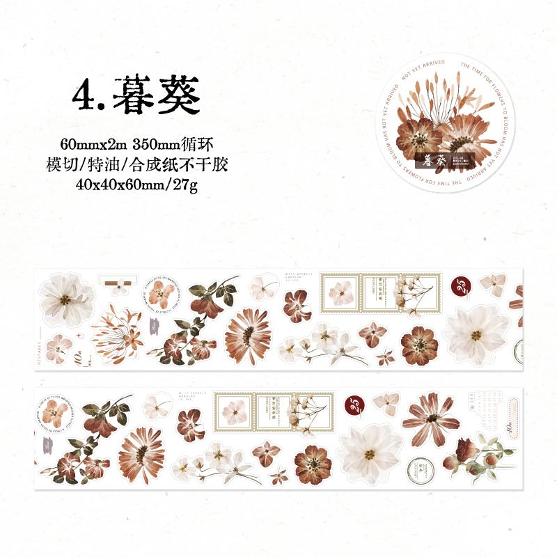 Journal GO 6x200cm Four Seasons Masking Tape DIY Scrapbooking Decor Photo Album Collage Junk Journal Aesthetics Stickers