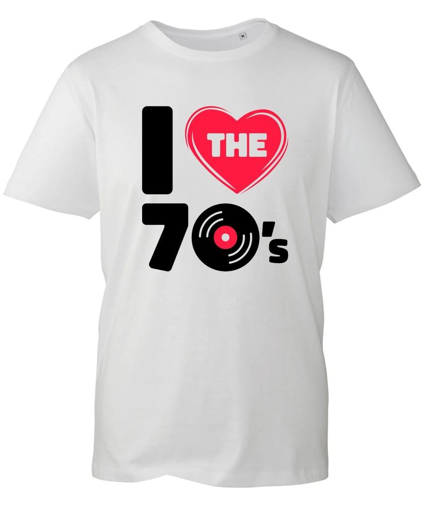 I Love The 70s TShirt Retro Vintage Music Party 90s Fancy 1970s Costumes Top