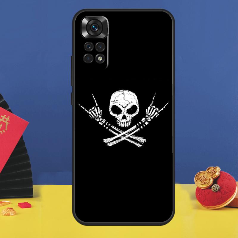 Чехол для телефона "Скелет со средним пальцем" для Xiaomi Redmi Note 14 Pro 12 11 9 10 13 15 Pro Plus 10C 12C 13C 14C 15C