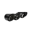 1 Pcs Universal Car Carbon Fibre Tail Throat Length Burnishing Y-Shaped Double Out Twill Glossy Exhaust Muffler Tip