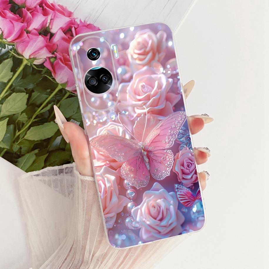 Чехол для Honor 90 Lite Pro Популярный Цветок Бантик Мягкий Тонкий Силиконовый Чехол для Телефона Для Honor 90 REA-NX9 Funda на Honor90 Lite Coque