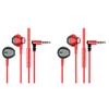 КРАСНЫЕ 3,5 мм AUX/Type-C Цифровой чип 6D HIFI Гарнитура с тяжелыми басами с микрофоном Музыка Спорт Игры Внутриканальные проводные наушники