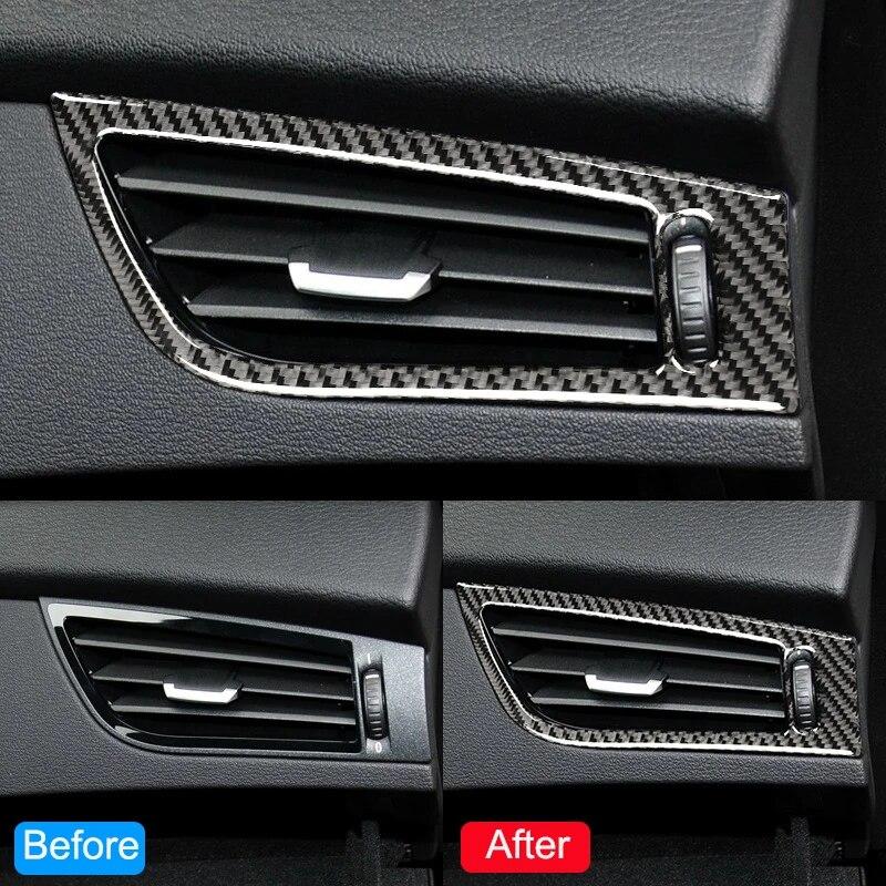 2 шт. Накладки на рамки воздуховодов переднего кондиционера из углеродного волокна для BMW Z4 E89 2009-15, автоаксессуары