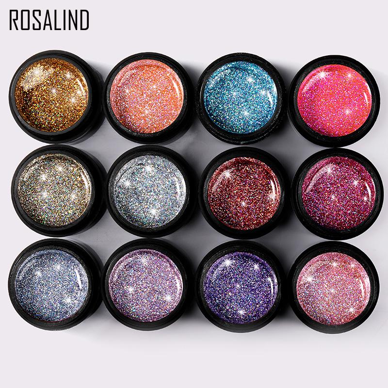 ROSALIND UV Nail Gel Polish Neon Rainbow Hybrid Varnish Platinum Gel Paint For Manicure